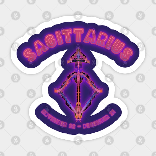 Sagittarius 6b Indigo Sticker by Boogie 72